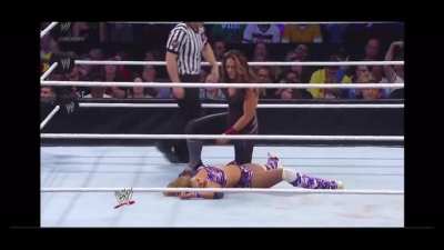 Little known fact: of all the jobbing Layla did in her career, every time she faced Tamina she got dominated. I mean straight dominated!