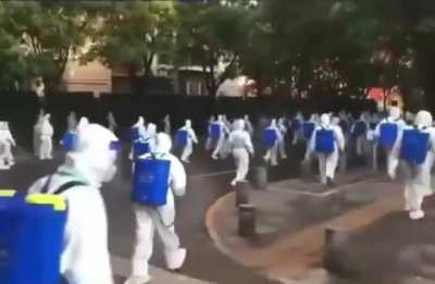 Covid troops parade