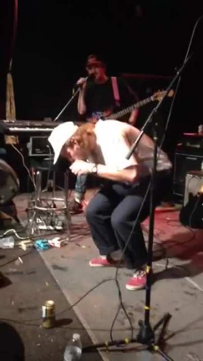 Mac Chugging Down a whole bear at Lola's, Fort Worth, Texas - April 14th, 2014