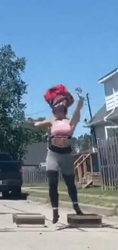 HMFT after I Toss This Weighted Bag Straight Up
