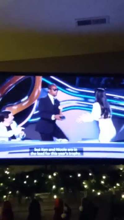Jenny McCarthy- Walhburg just took out a guy on stage..