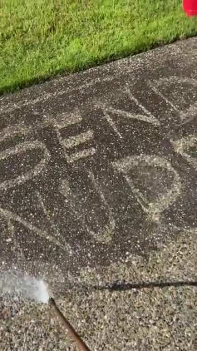 Did a little bit of pressure washing today.