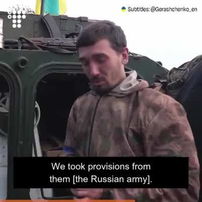 People greeted us with tears of joy in their eyes. Our Defenders talk about liberated Izyum. 📹@HromadskeUA