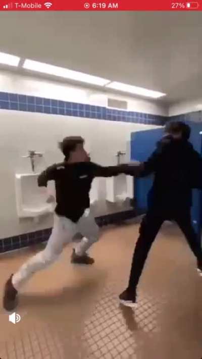 Dudes lucky a teacher walked in