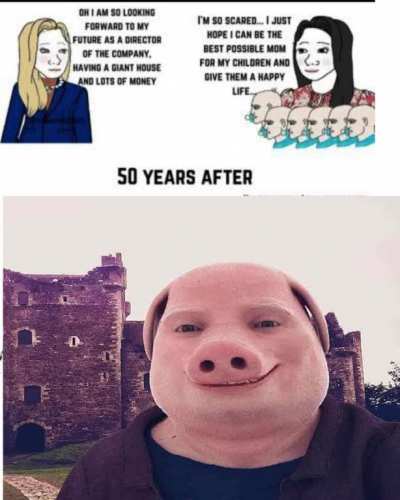 Right-Wing memes but the cringe is replaced with Johnny Pork(most of the templates are taken from r/therightcantmeme)