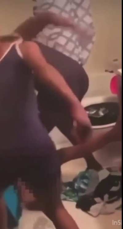 Two chicks run up in a girls house and beat the crap out her while she was taking a shower