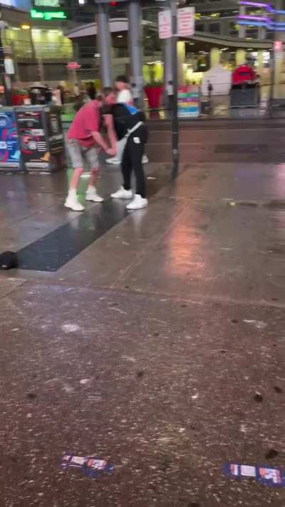 student vs bucket at Sankofa square 🥊