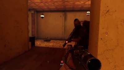 Who needs a close quarters weapon when you have 50 BMG?