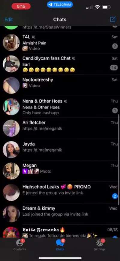 tele groups for $5 over 1000+ vids dm me