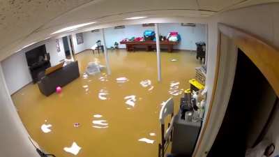 Dang, the basement flooded, better make sure all the valuables are put up high enough out of the water