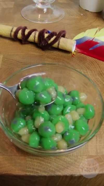 I made Teemo Shroom shaped Boba Pearls!