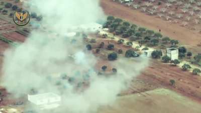 NLF ATGM strike appears to turn back a Syrian Army armored advance - al-Ghadfa, Idlib - 2019