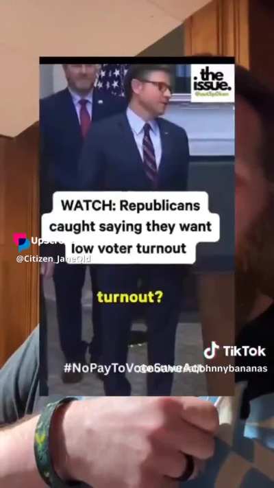 Mike Johnson caught on hot mic talking about voter suppression