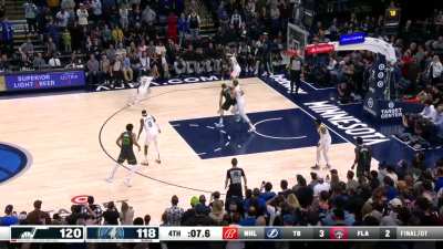 [Highlights] D'Angelo Russell drops Mike Conley, making him touch earth before tying the game with 4.4 seconds remaining