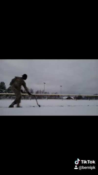 Hey, did you see the video of the man vs snow?