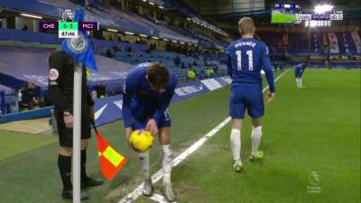 Werner hurting himself after trying to take the corner