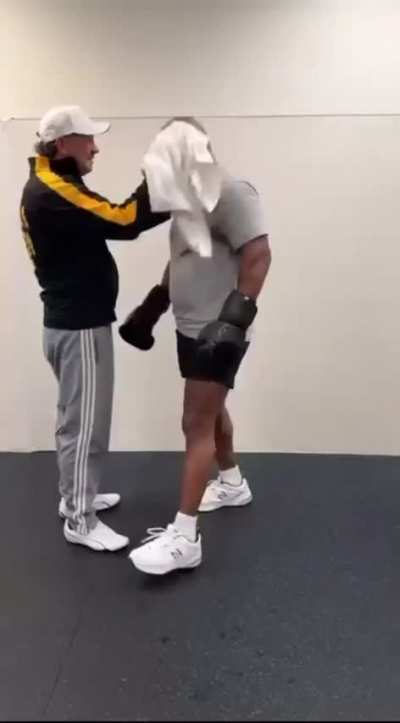 Mike Tyson, who turns 58 in June, training for his fight in July.