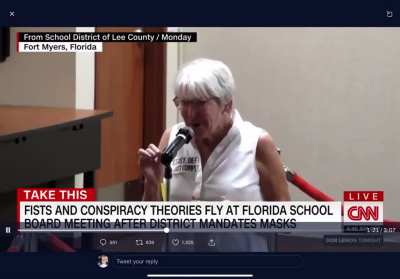 Florida Anit-Maskers & Vaxxers Freak Out During Florida School Board Meeting