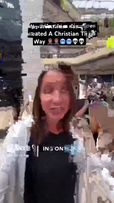 Christian in Jerusalem for a Messianic Jewish Alliance event to lift up Yeshua. As she's explaining it's better than a couple of years ago when the crowd yelled Jesus is dead, some TERRIBLY behaved Jewish boys decide they're not going to let her continue 