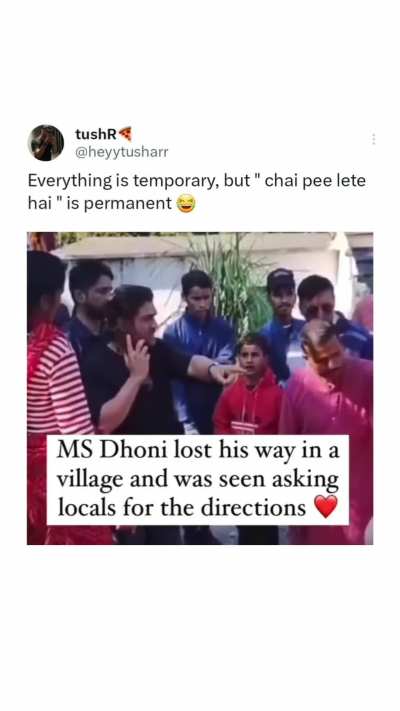 Thala doing sidequests on his way to Ahemdabad.