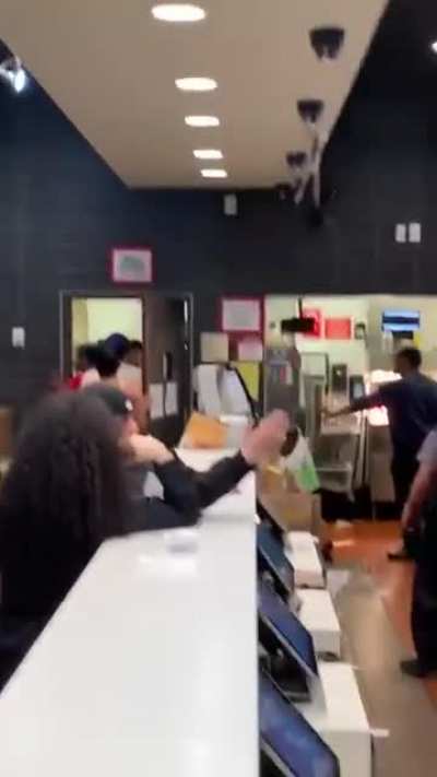 Group of teens DESTROY McDonald’s and maces the security guard!
