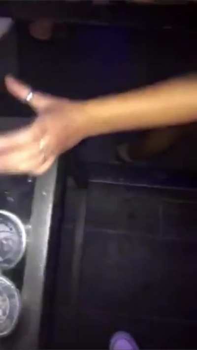 Too wasted to go to the toilet.