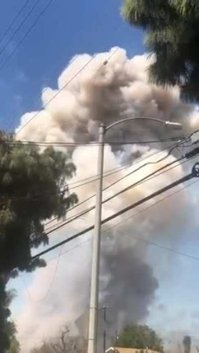 Today in Ontario, California there was a huge explosion of what looks to be someone’s firework stash, more info in the comments