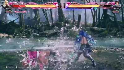 Asuka and Lili putting on a show for you