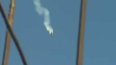 Syrian Army Helicopter brought down over Syria, most likely by a ZU/ZSU-23