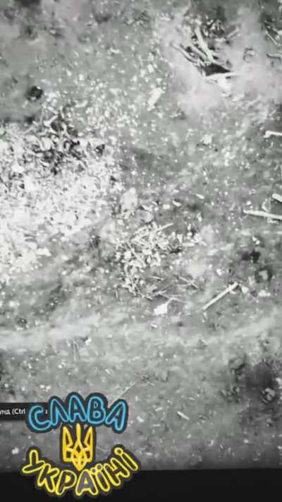 video showing a russian soldier trying to assault a Ukrainian position before being hit multiple times by small arms fire. [music from source/unknown when&<wbr>amp;w<wbr>here]