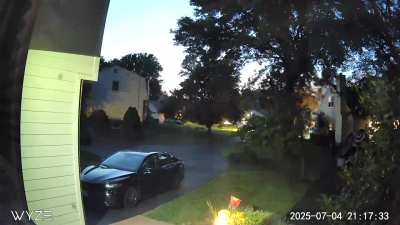 When the neighborhood fireworks show picks your car as the grand finale