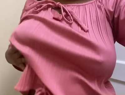 no bra today