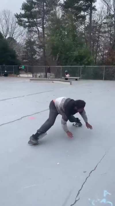 Nailed it into rollers.
