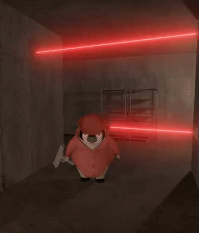 Do not... touch... the lasers...