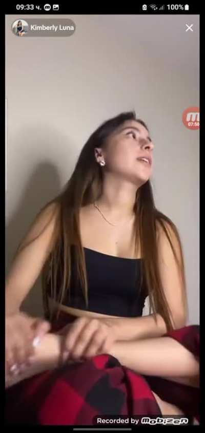 kimberlyluna1 - She show her beautiful soles and blue pedi toes! (Long version)