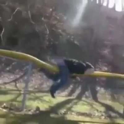 To stick the landing