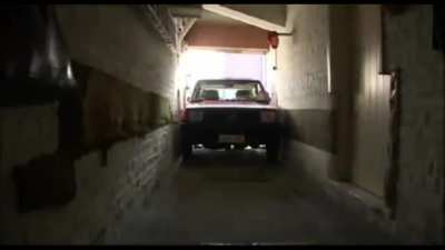 Belgian guy parks in a garage just 6cm bigger than his car