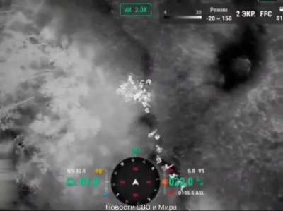Russian drone bombing ukrainian soldiers near kursk 2
