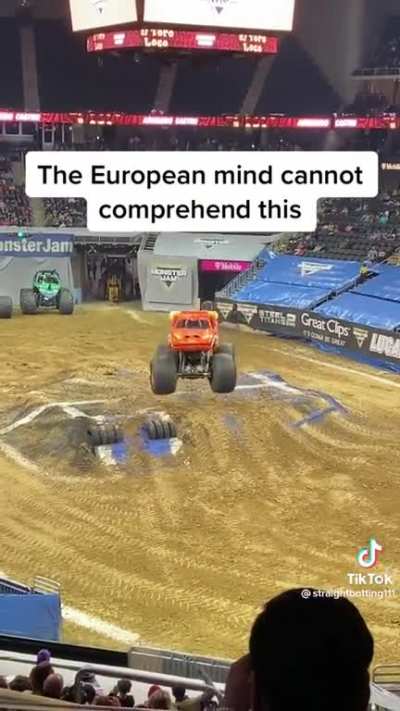 The Br*tish probably have this but they call is a “mud doohickey” and they have a Volkswagen (biggest car they can think of) on a dirt road obeying traffic laws