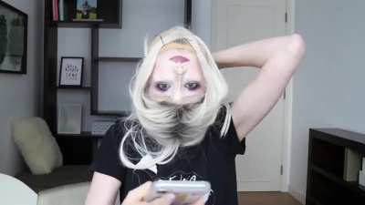 Upside-down face makeup