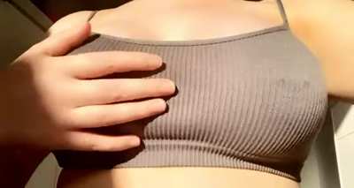 Happy weekend from my big perky tits 😍 [OC]