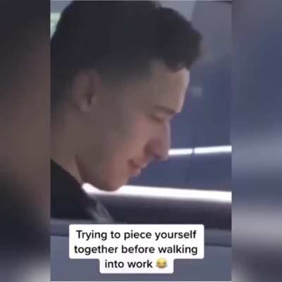 Trying to piece yourself together before walking into work