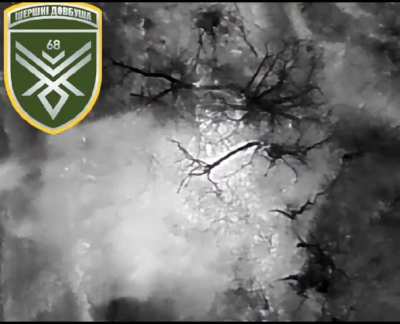 Ukraine 68th Brigade drones hit Russians with very accurate drone drops on night vision view, video from January 21, music from source