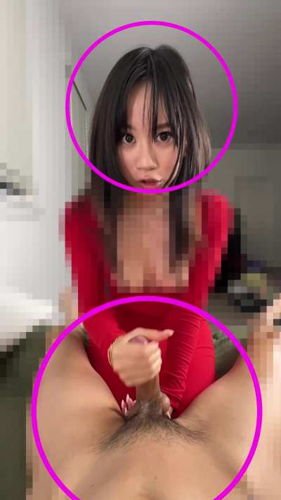 She would never do this with you, because your little cock only needs 2 fingers to stroke 🤏 and it would last a couple seconds... 😂💕