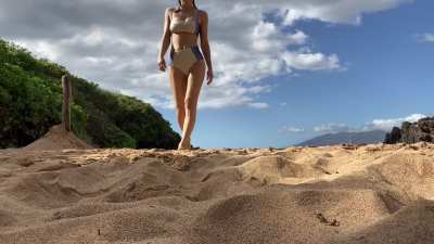 Alexandra Daddario in bikini in YouTube video
