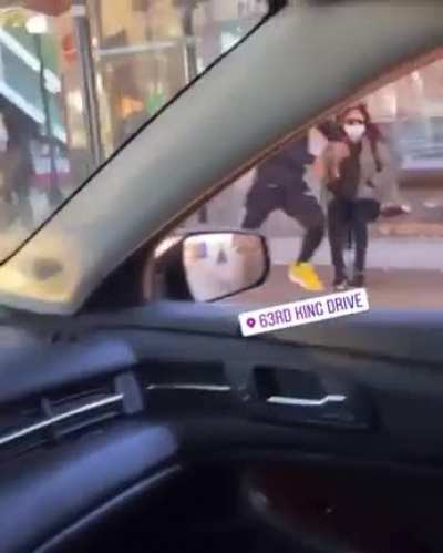 Chicago rapper driving around paint balling people in the city