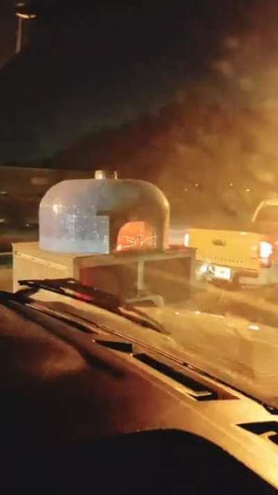 pizza made during delivery?