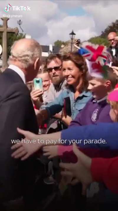 Charles being heckled today… the heckler is soon to be missing