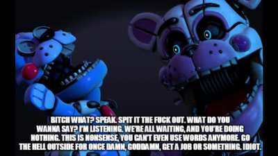 Funtime freddy has a message