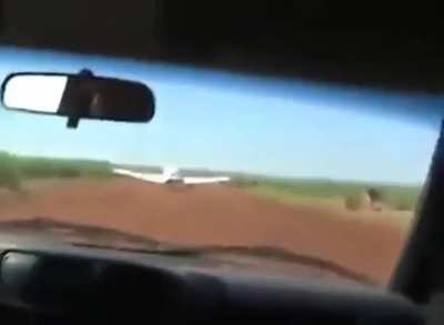 Officers DRIVE INTO AN AIRPLANE to stop drug smugglers